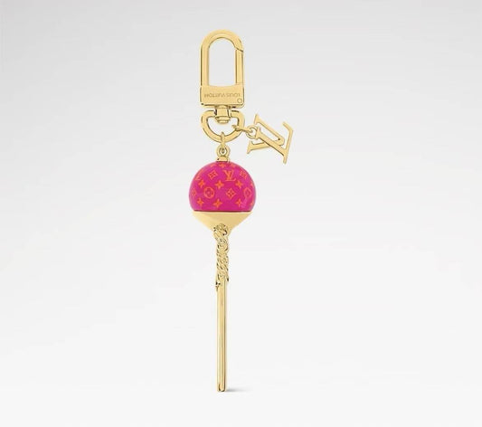 Luxusní lízátko Monogram Bag Charm Keychain