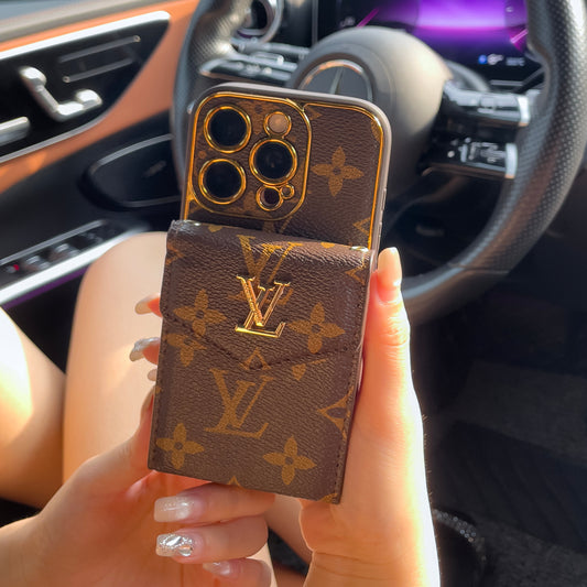 クラシックな高級カードホルダー iPhone ケース