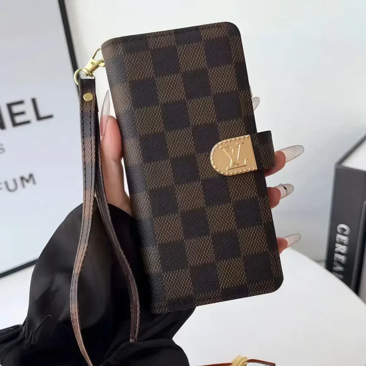 Classic Monogram Leather Phone Wallet Case