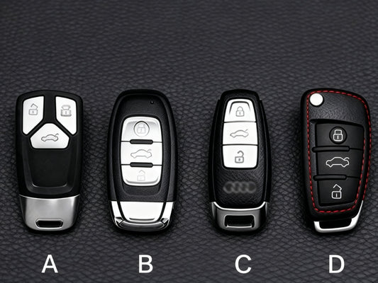 Top Grain Leather Audi Key Case