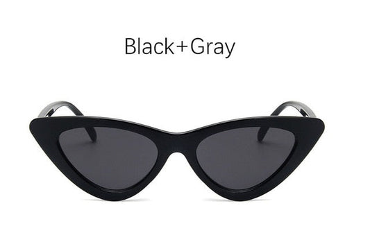 cat eye shade för kvinnor mode solglasögon märke kvinnor vintage retro triangulära cateye glasögon oculos feminino solglasögon Sexig