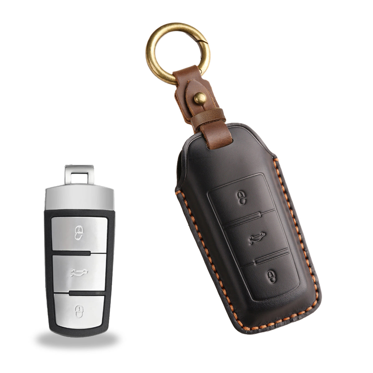 Top-Grain-Leder-Volkswagen-Schlüsseletui