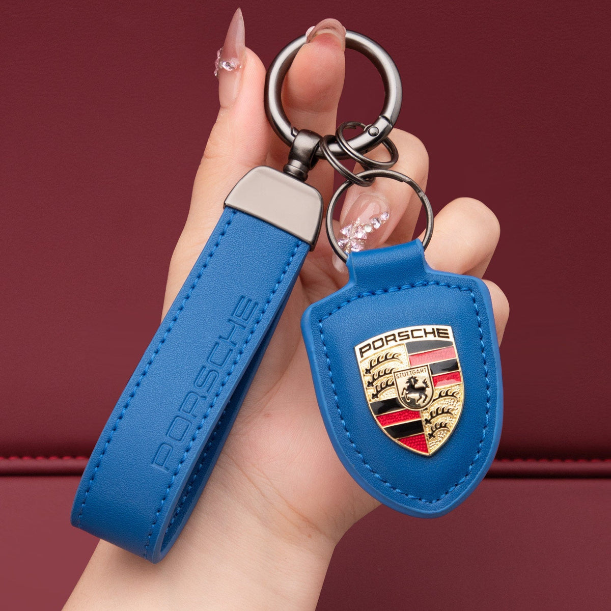 Originální kožená klíčenka Porsche