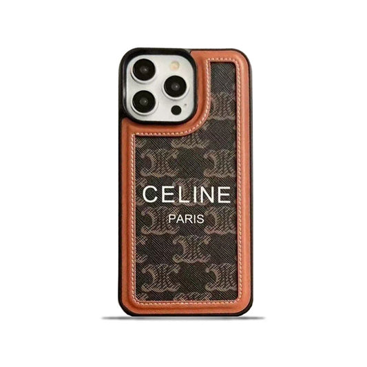 ブラック セリーヌ iPhone ケース ストラップ付き-SZ231124