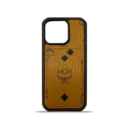 MCM iPhone ケース カードホルダー付き イエロー-MCK240603