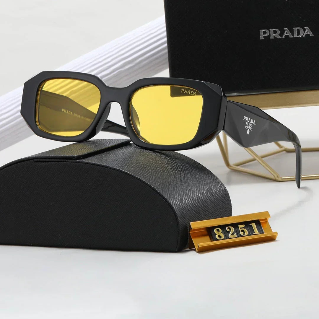 Occhiali da sole unisex retrò poligonali 8251