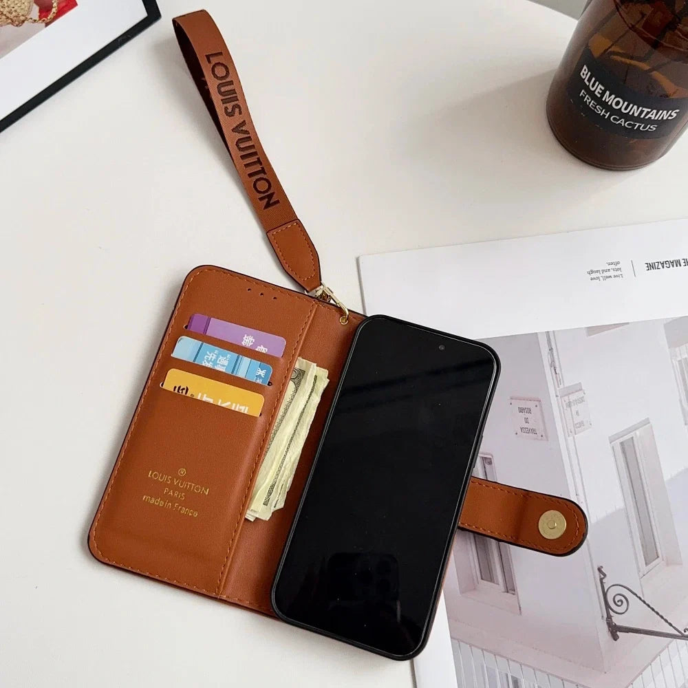 Luxury 17 iPhone Case with Built-In Wallet