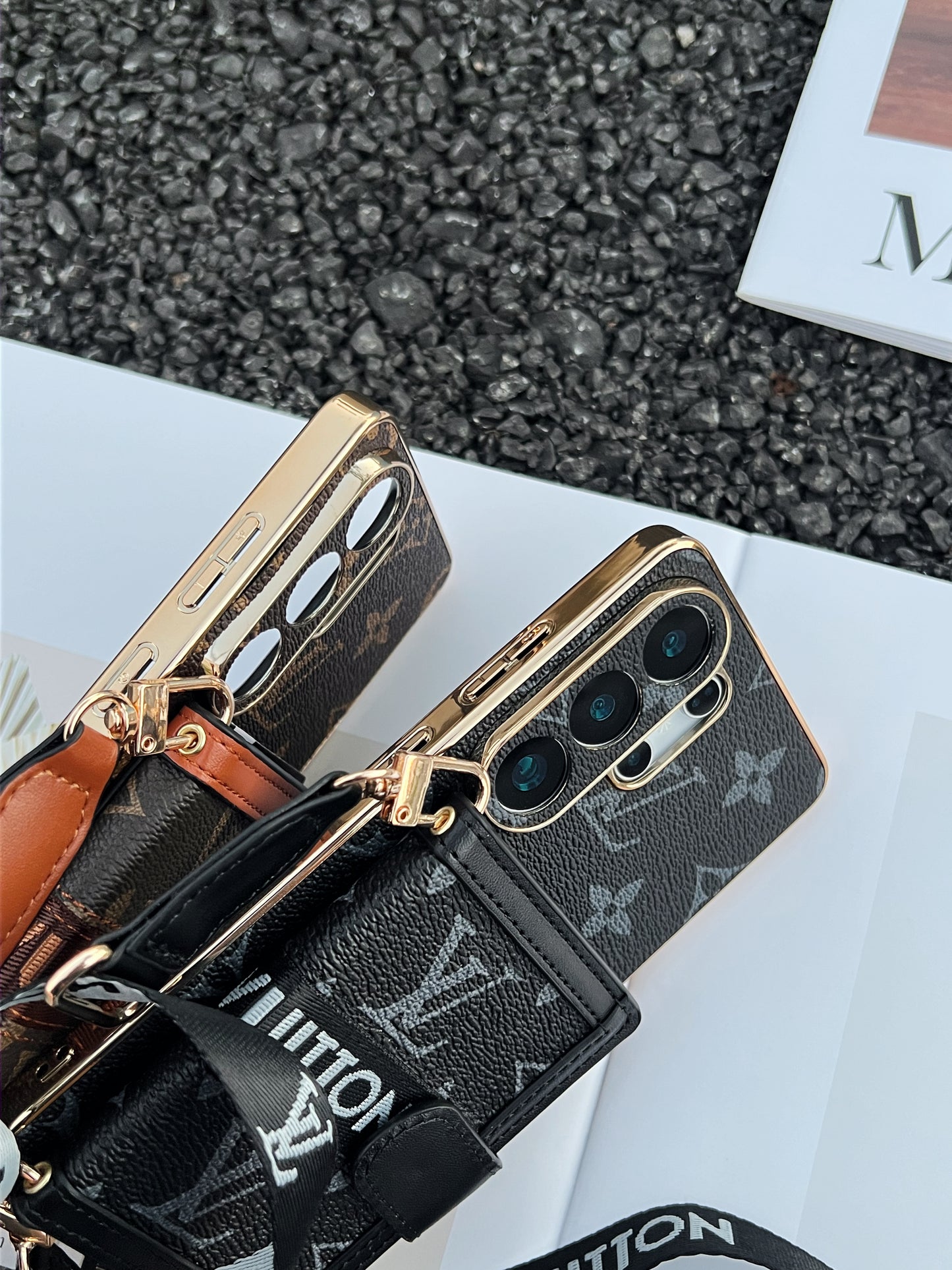 Custodia per telefono Samsung di lusso | Porta carte di telefono & in uno