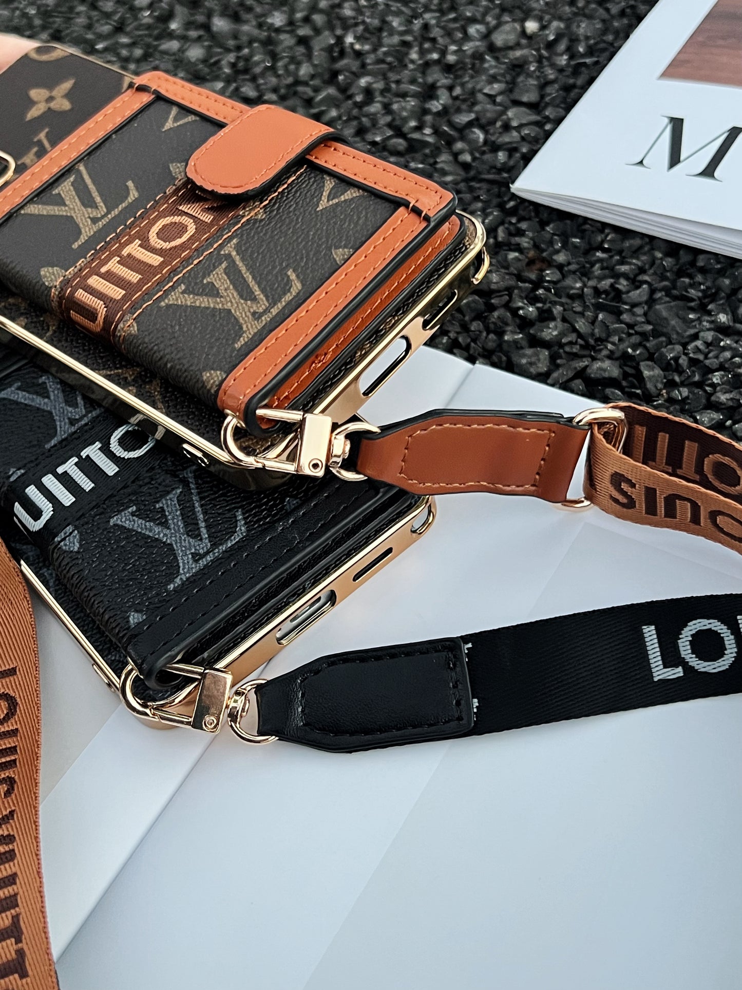 Custodia per telefono Samsung di lusso | Porta carte di telefono & in uno