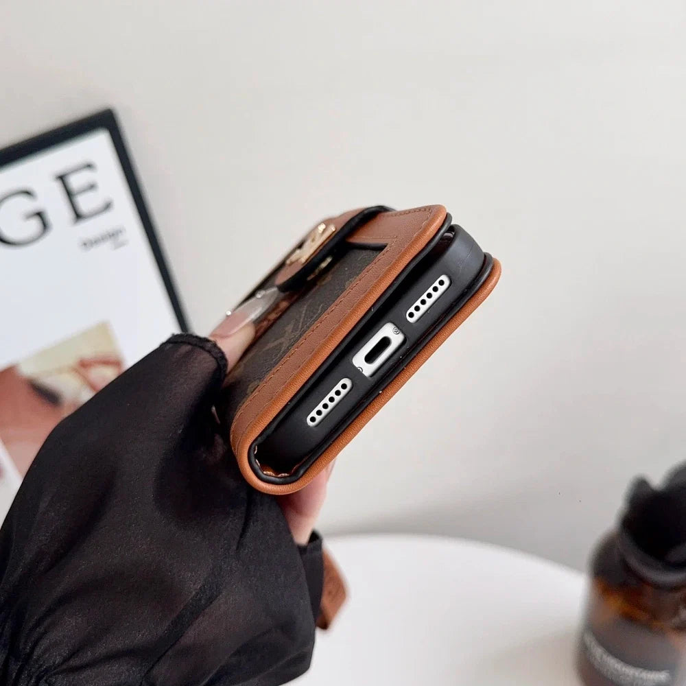 Luxury 17 iPhone Case with Built-In Wallet