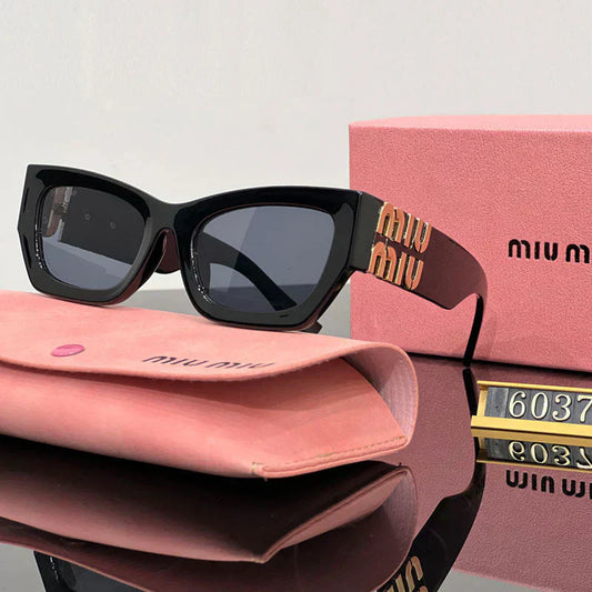 Lunettes de soleil carrées œil-de-chat à la mode 6037