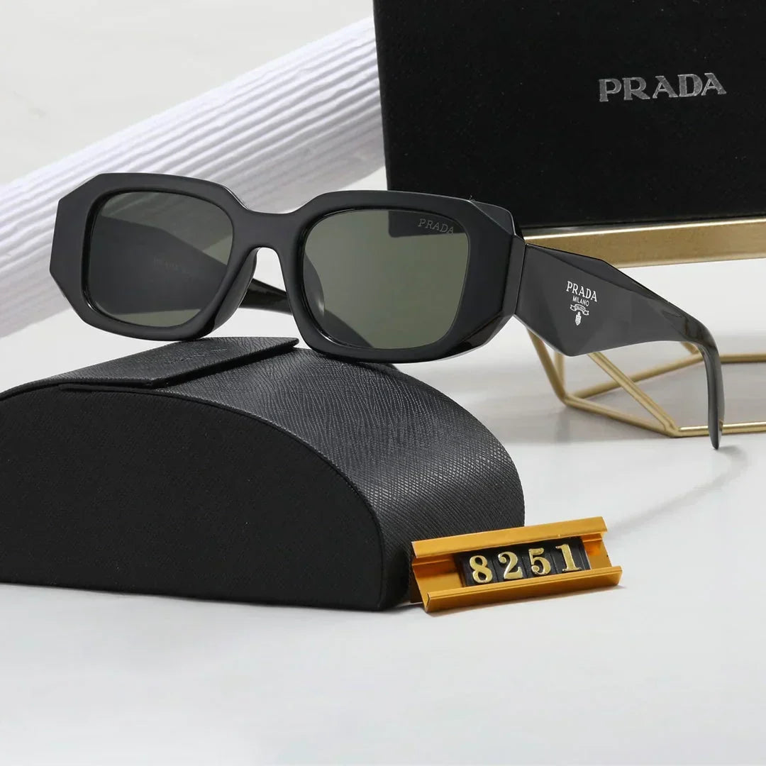 Occhiali da sole unisex retrò poligonali 8251