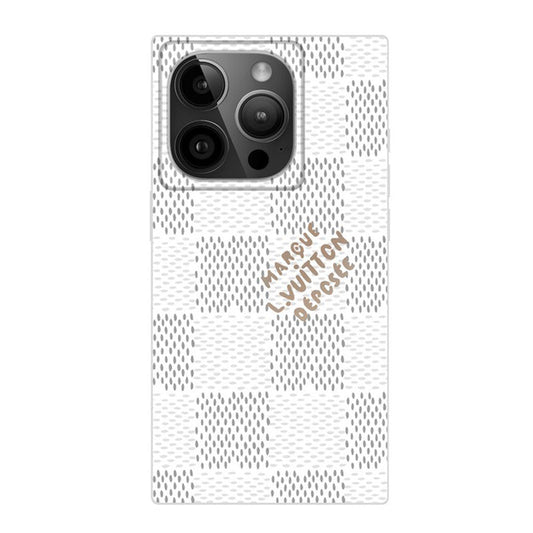 ラグジュアリーなブラック&ホワイトスクエアiPhoneケース