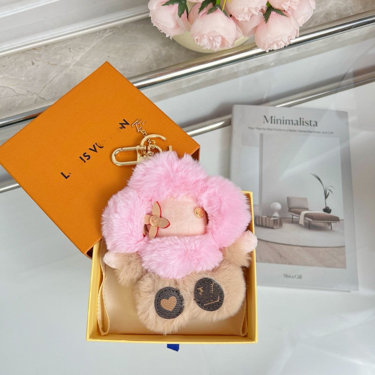 Portachiavi in ​​peluche soffice e carino girasole