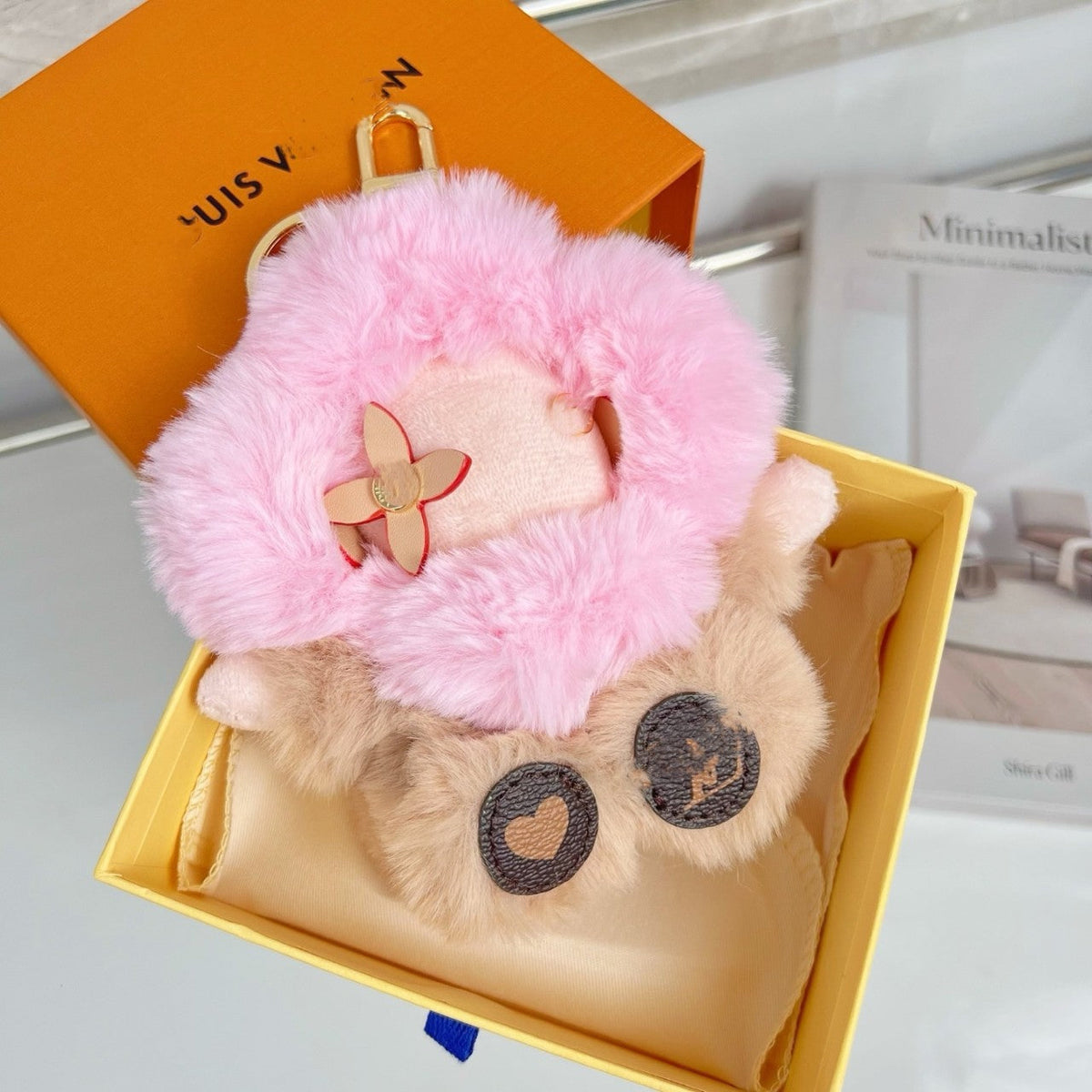 Portachiavi in ​​peluche soffice e carino girasole
