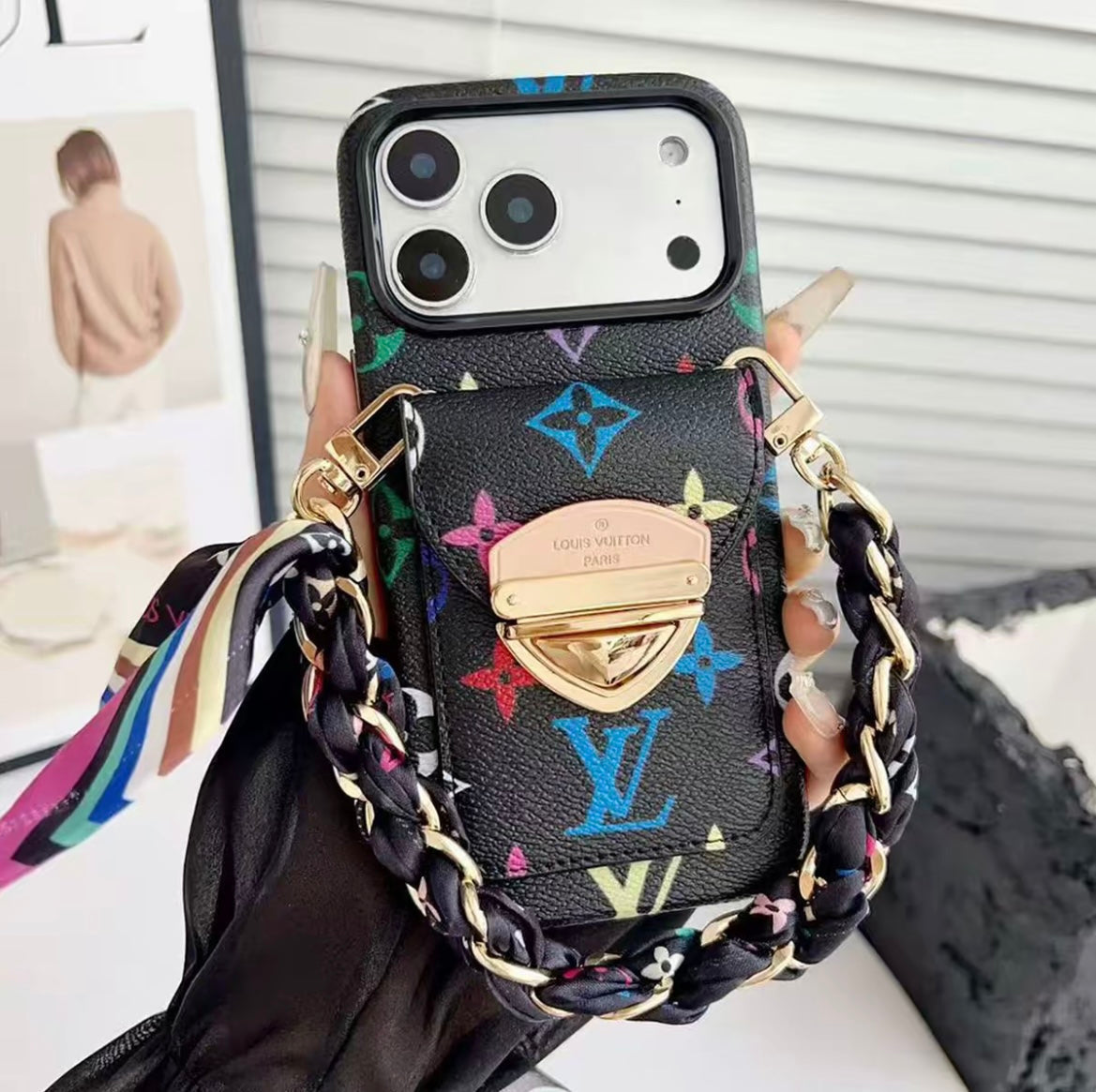 Luxury Ribbon Bracelet Wallet iPhone 17 Pro Max Case