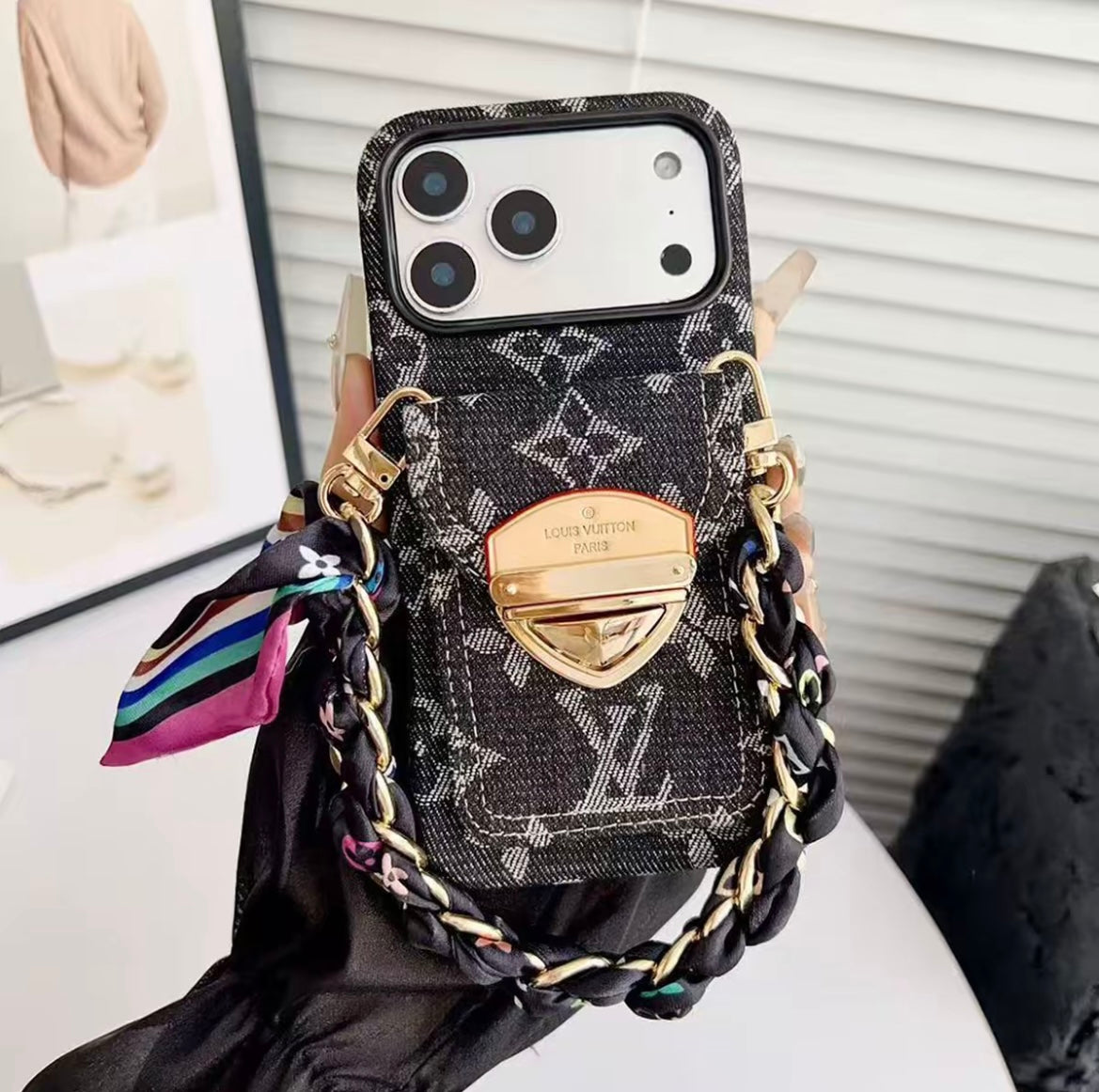 Luxury Ribbon Bracelet Wallet iPhone 17 Pro Max Case