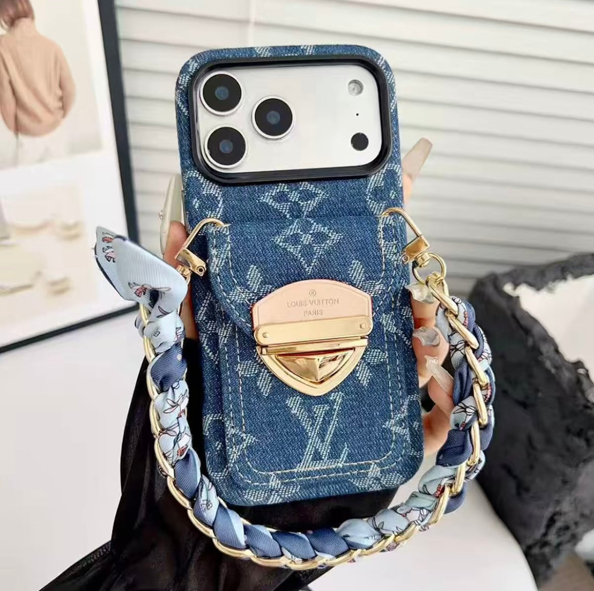 Luxury Ribbon Bracelet Wallet iPhone 17 Pro Max Case