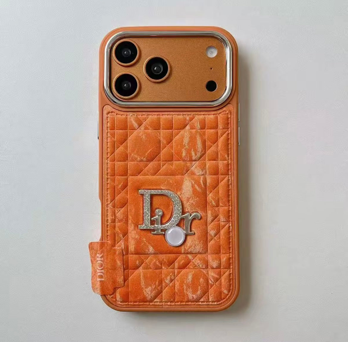 Minimal Luxury Embossed Leather Phone Case