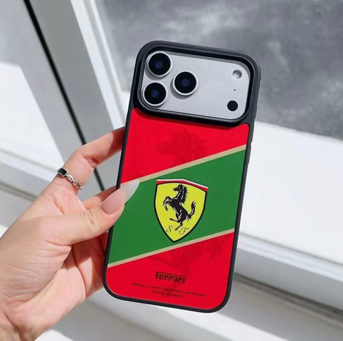 Minimal Luxury Racing Style Frosted Acrylic Phone Case
