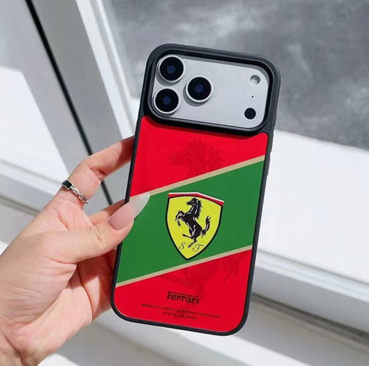 Minimal Luxury Racing Style Frosted Acrylic Phone Case