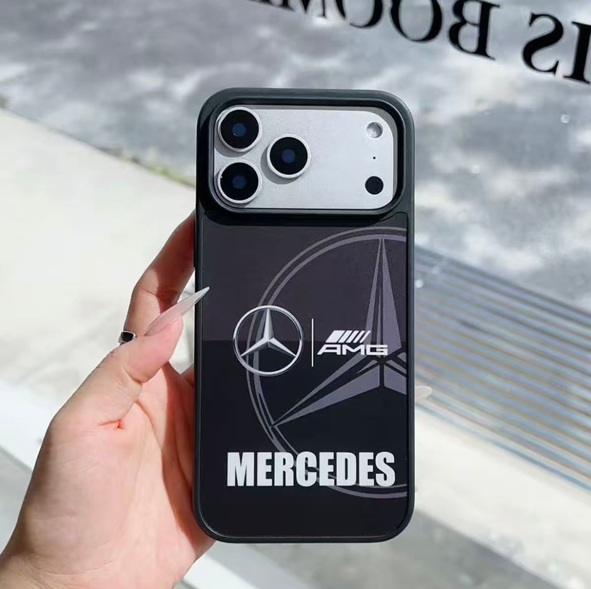 Minimal Luxury Racing Style Frosted Acrylic Phone Case