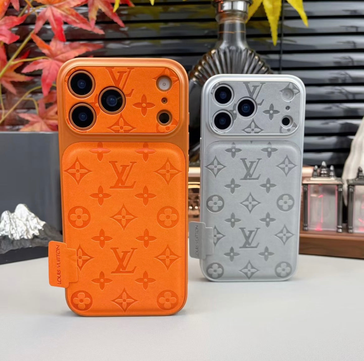 Luxury Embossed Pattern Leather IPhone Case