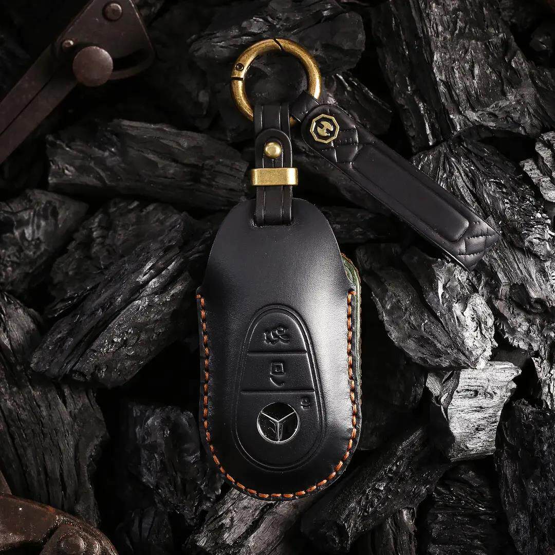 Top-Grain-Leder-Mercedes-Schlüsseletui
