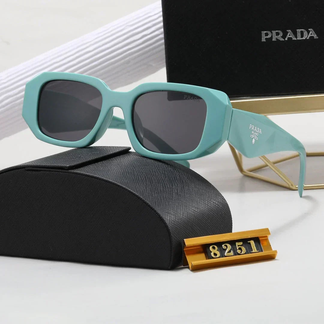 Occhiali da sole unisex retrò poligonali 8251