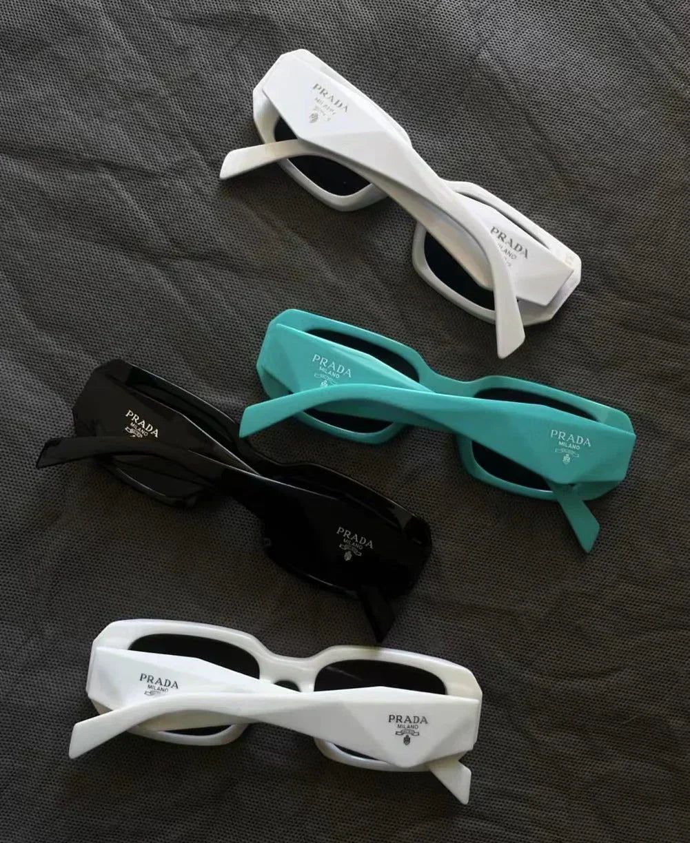 Occhiali da sole unisex retrò poligonali 8251