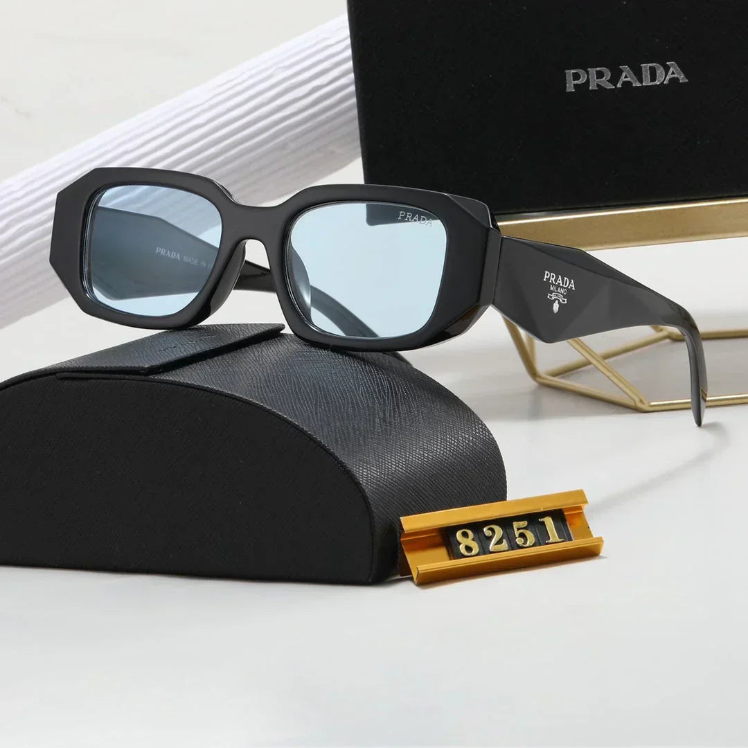 Occhiali da sole unisex retrò poligonali 8251