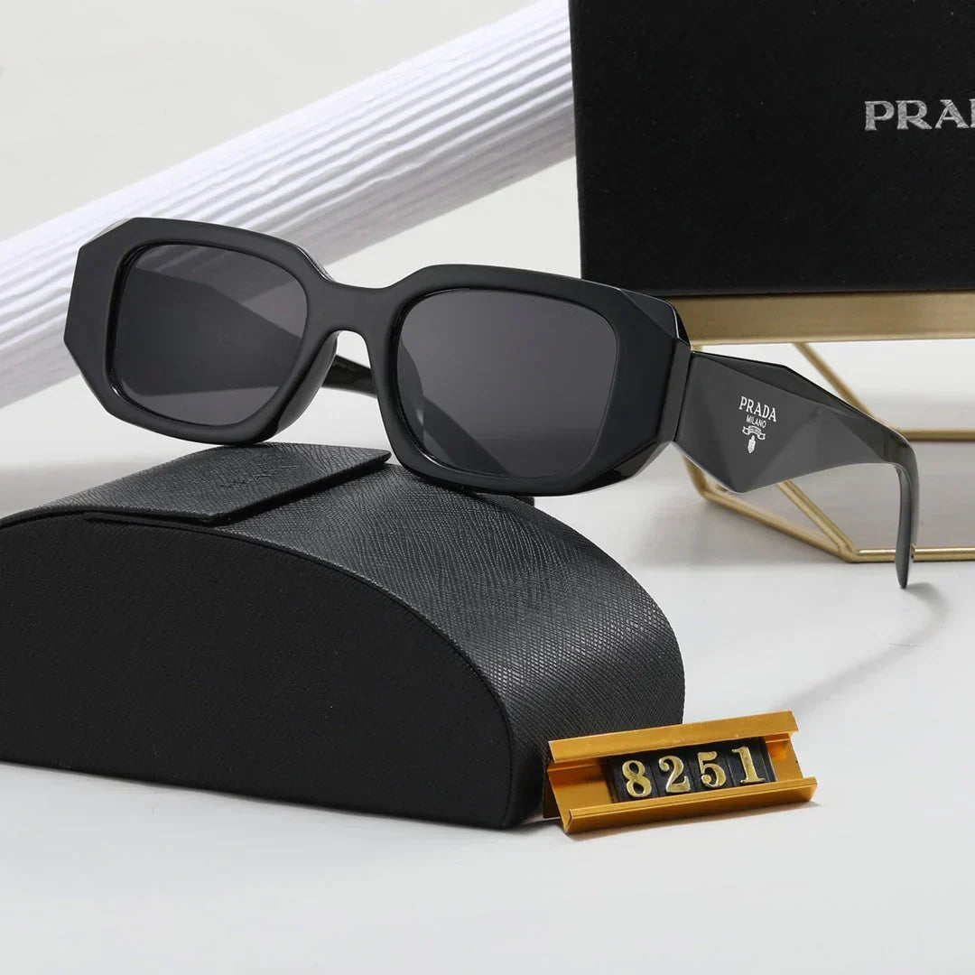 Occhiali da sole unisex retrò poligonali 8251