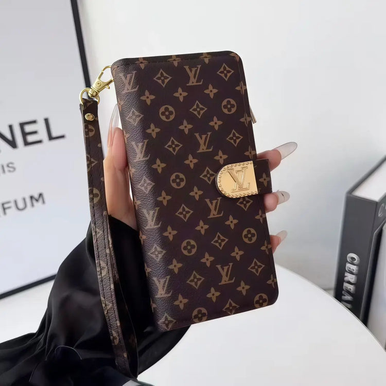 Classic Monogram Leather Phone Wallet Case