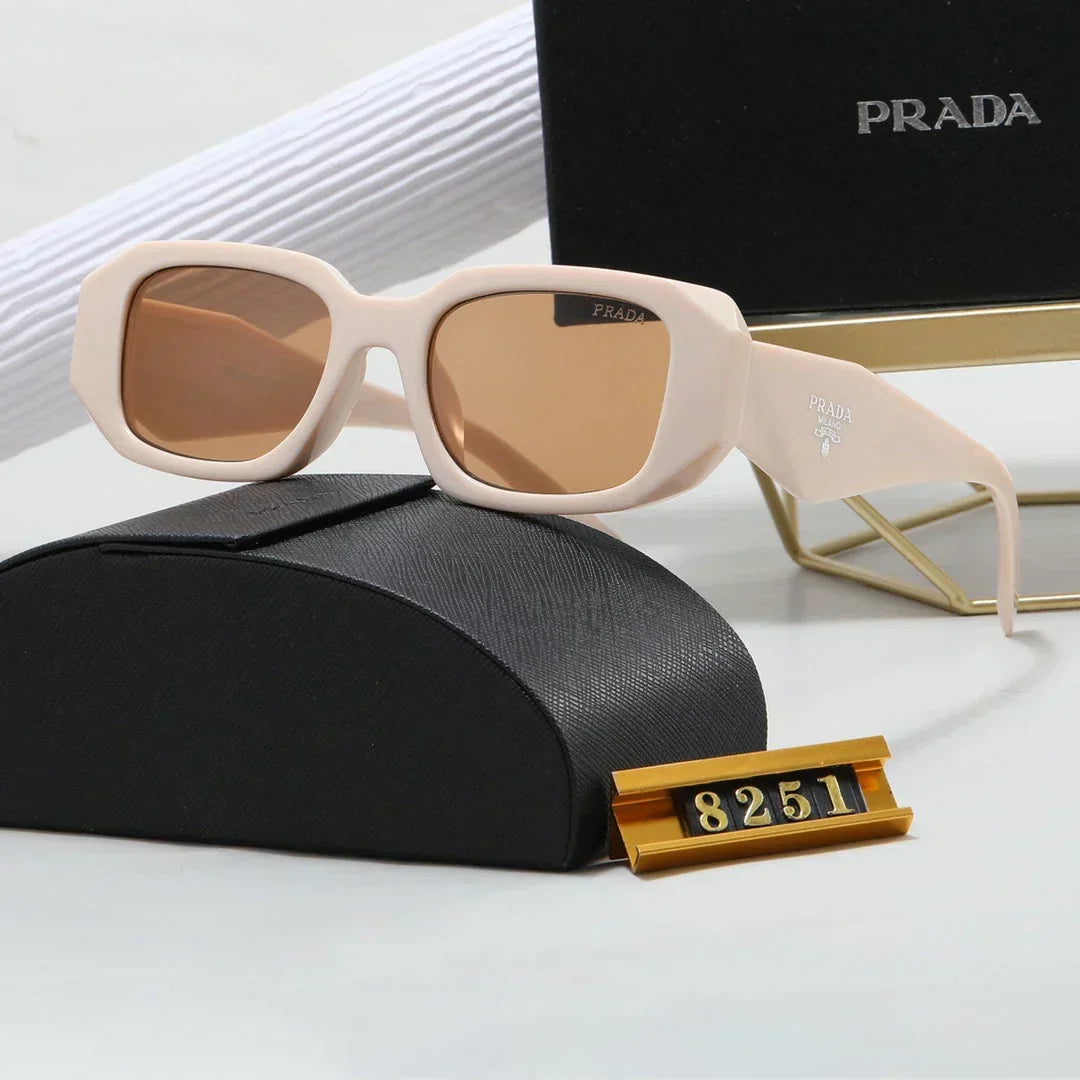 Occhiali da sole unisex retrò poligonali 8251