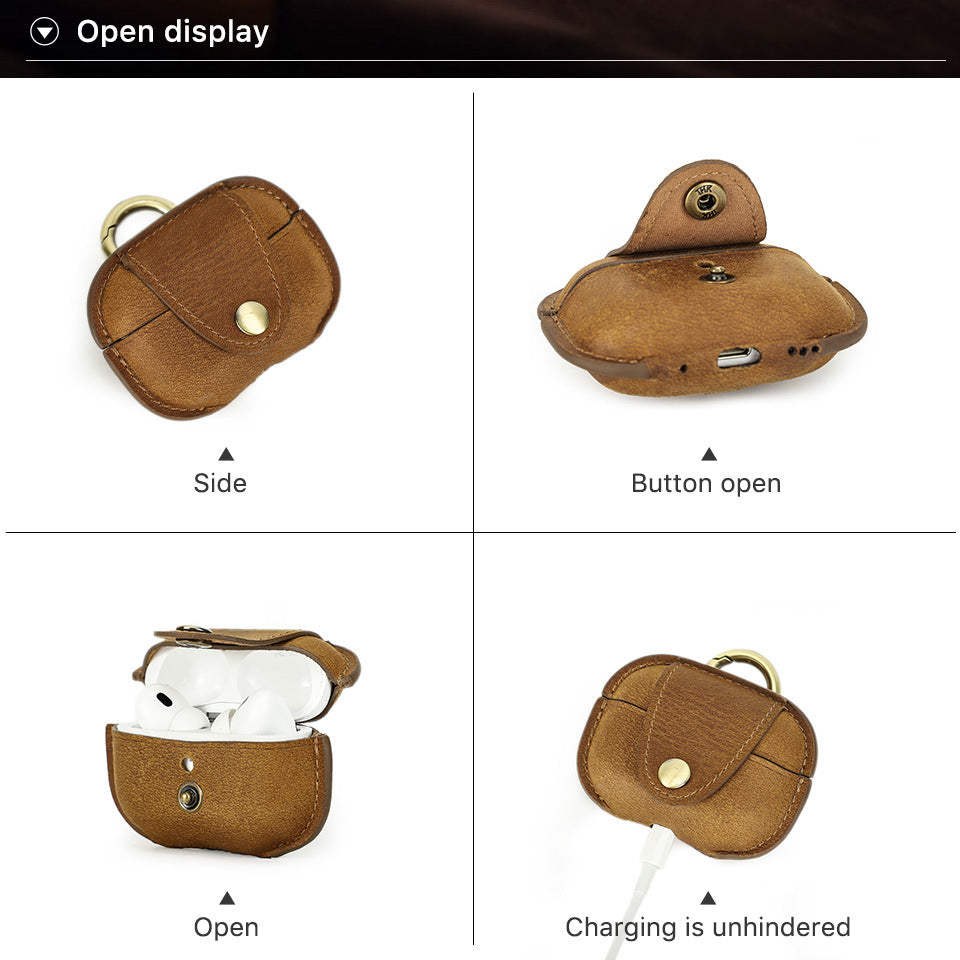 Airpods Pro 2 Leather Airpods Case with Clip
