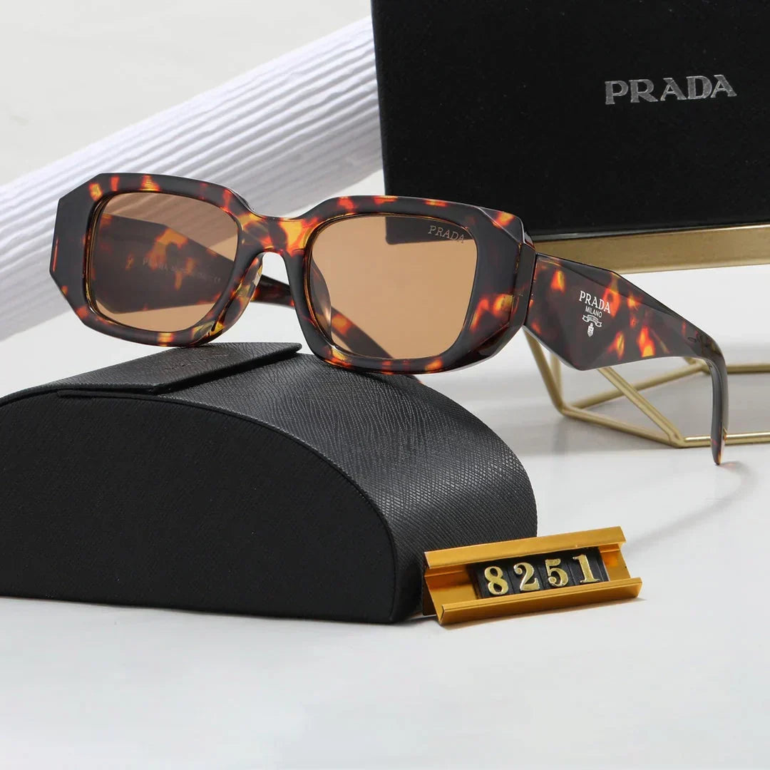 Occhiali da sole unisex retrò poligonali 8251