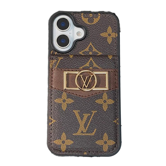 ラグジュアリーカードバッグ ゴールドロゴ iPhoneケース