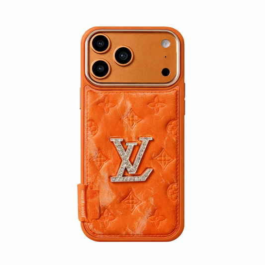 Minimal Luxury Embossed Leather Phone Case