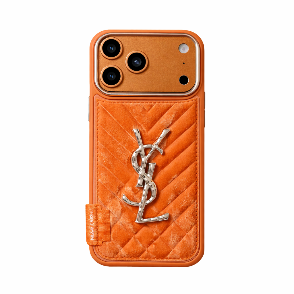 Minimal Luxury Embossed Leather Phone Case