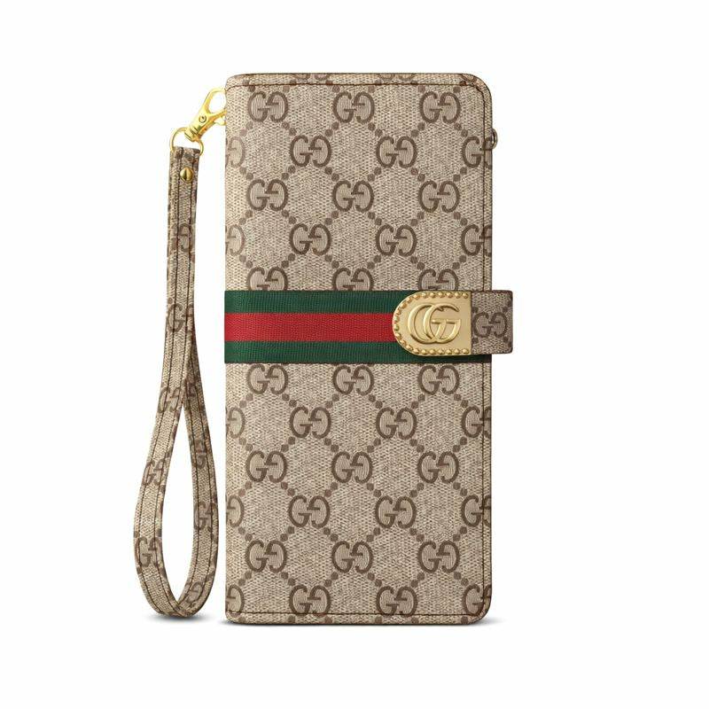 Classic Monogram Leather Phone Wallet Case