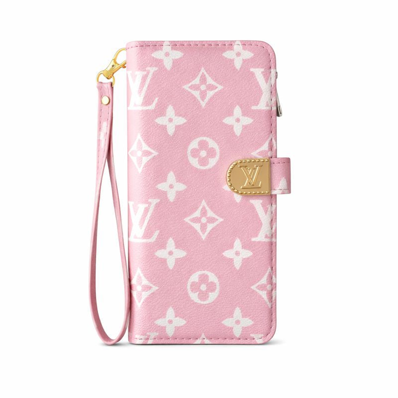 Classic Monogram Leather Phone Wallet Case