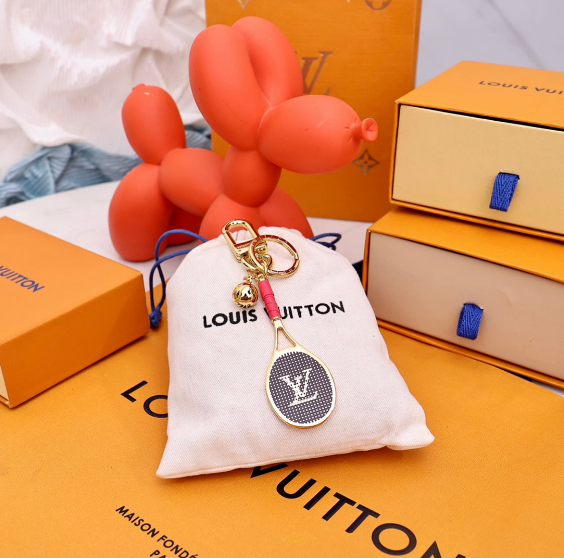 leadóg racket Luxury keychain