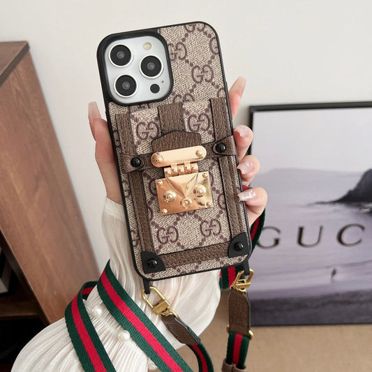 プレミアムカードバッグチェーンクラシックiPhoneケース