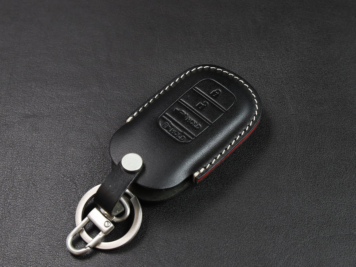 Étui en cuir pour clé de voiture Honda [2-4/5/7], porte-clés