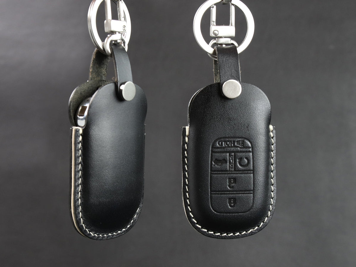 Étui en cuir pour clé de voiture Honda [2-4/5/7], porte-clés