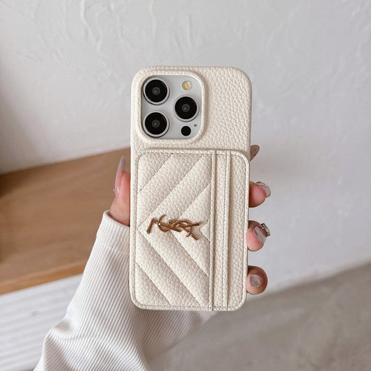 セイントカードバッグカラーレザーiPhoneケース