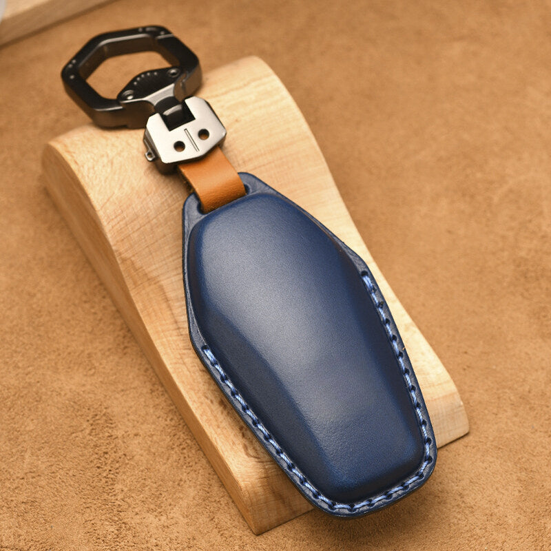 Lyxigt läderbilnyckelfodral Fob Shell för BYD