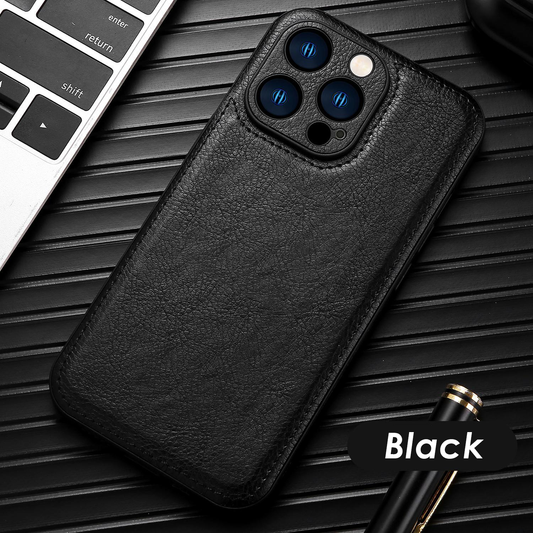 プレミアムヴィンテージレザーiPhoneケース – ソフトタッチ耐衝撃保護カバー