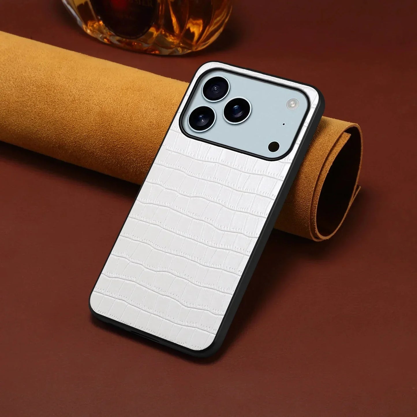3D Texture PU Leather Case for iPhone 17/ 16/ 15/ 14