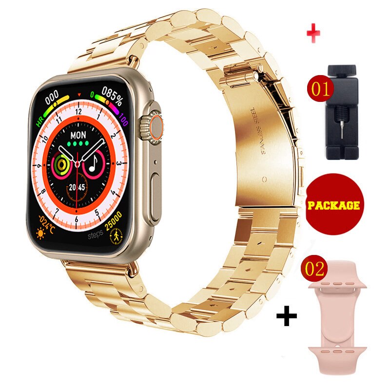 Novo ultra relógio masculino relógio inteligente série 8 nfc porta acesso smartwatch para android apple telefone bandas de relógio